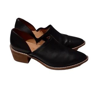 Madewell Black Leather Heeled Loafers